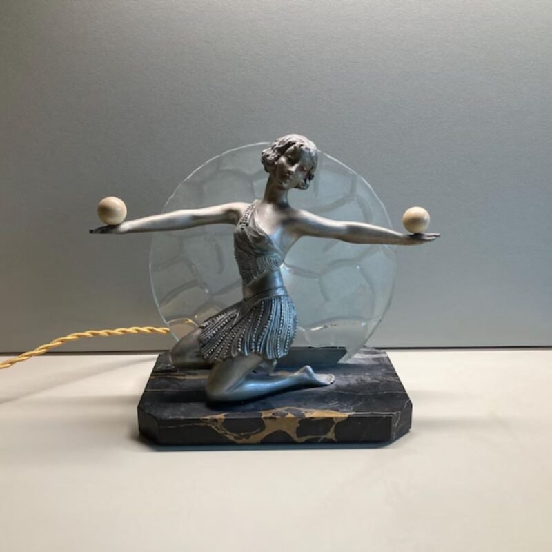 1920S ART DECO LADY LAMP BY L BRUNS