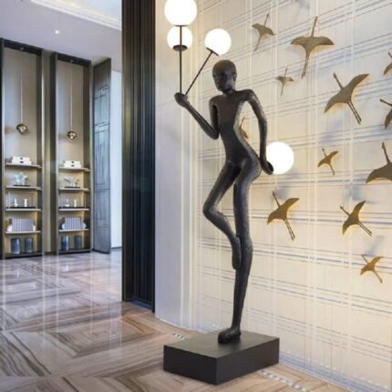 BLACK NOVELTY FLOOR LAMP