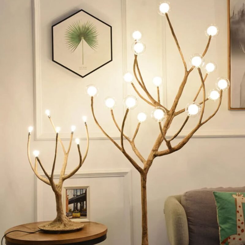 NORDIC RUSTIC TREE BRANCH FLOOR LAMP