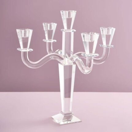 CRYSTAL CANDELABRUM 5-ARM WHITE