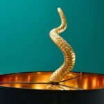 Floor Lamp Snake Cobra Kaara Gold-Black