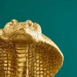 Floor Lamp Snake Cobra Kaara Gold-Black