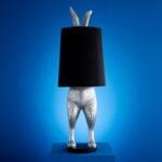 Floor Lamp Rabbit Hiding Silver-Black