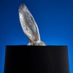 Floor Lamp Rabbit Hiding Silver-Black