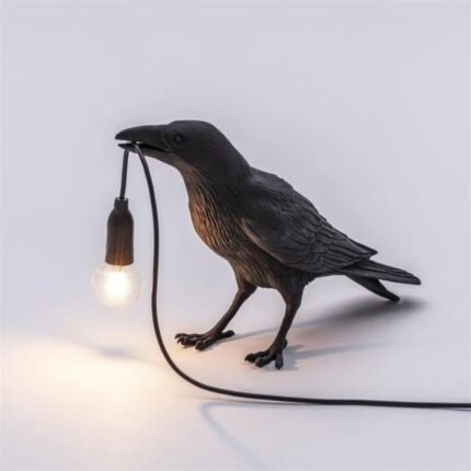 UNIQUE LED BIRD LAMP AND DECOR YEDWO HOME BLACK TABLE LAMP