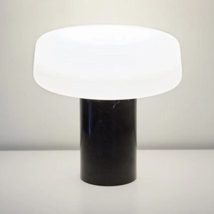 TERENCE WOODGATE SOLID TABLE LIGHT NERO MARQUINA MARBLE