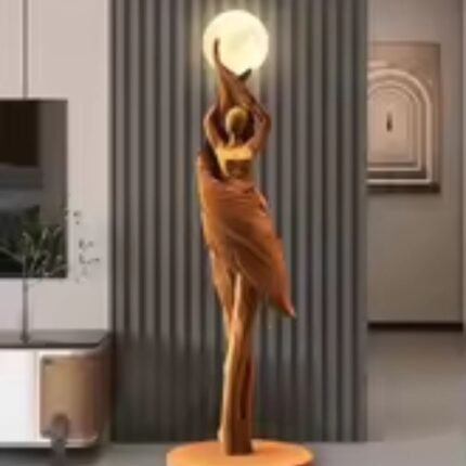 MODERN ART FLOOR LAMP HOME DECORATION LIGHTS LIVING ROOM BROWN