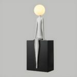 ABSTRACT RESIN LED FLOOR LAMP WHITE