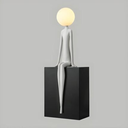 ABSTRACT RESIN LED FLOOR LAMP WHITE