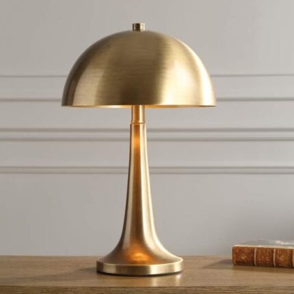 ANTIQUE BRASS DOME SHADE ACCENT TABLE LAMP
