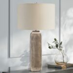 MORSE OXIDIZED NICKEL ALUMINUM TABLE LAMP