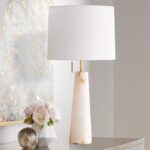 NATURAL STONE ALABASTER TABLE LAMP