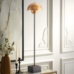 BLACK AND BRUSHED BRASS TABLE LAMP