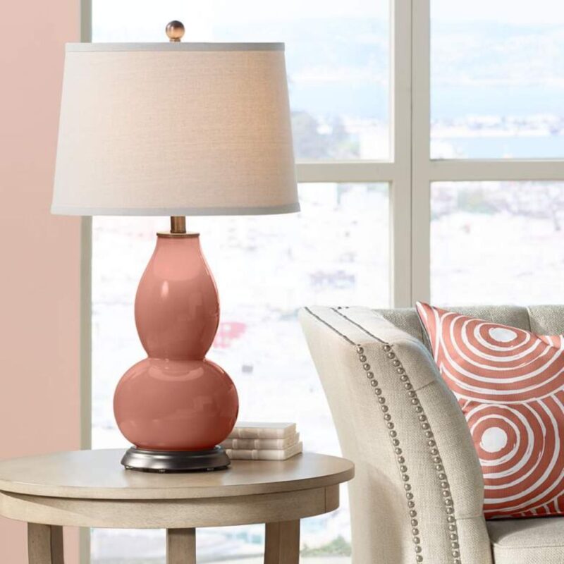 MODERN ROJO DUST RED TABLE LAMP