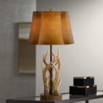 DEER ANTLER RUSTIC WESTERN TABLE LAMP