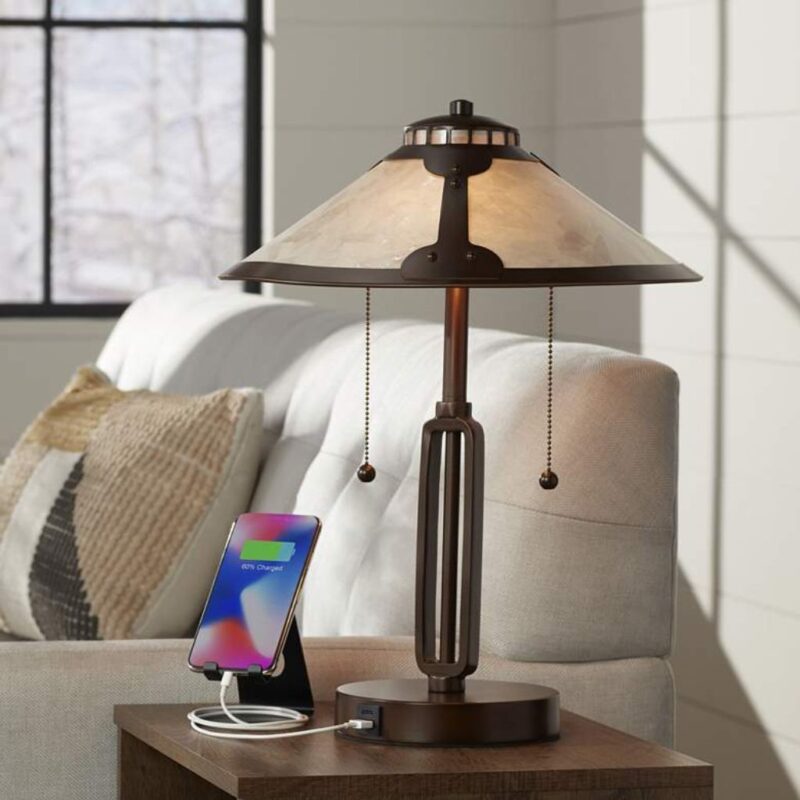 FRANKLIN IRON WORKS PULL CHAIN USB LAMP