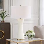 MATTE WHITE CERAMIC TABLE LAMP