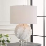 MODERN SATIN WHITE CERAMIC TABLE LAMP