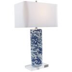 CYLINDER BLUE TABLE LAMP