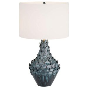 COASTAL OCEAN BLUE CERAMIC TABLE LAMP