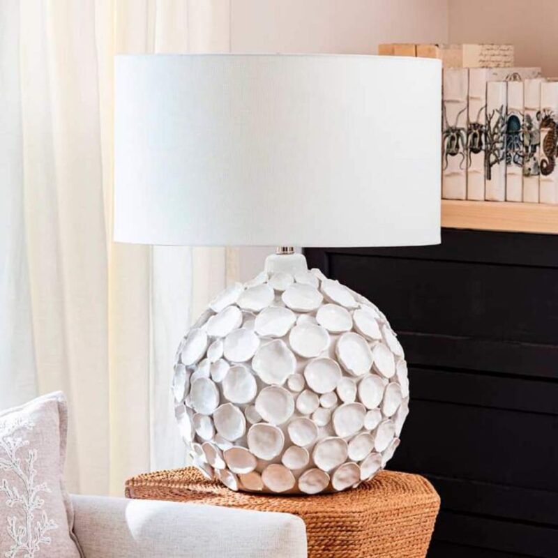 LUCIA WHITE CERAMIC TABLE LAMP