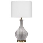 MILA GREY MARBLED CERAMIC TABLE LAMP