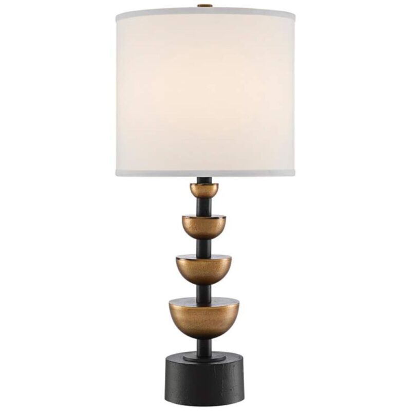 CHASTAIN BRASS AND BLACK MODERN LAMP