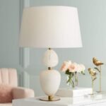 OPAL CRYSTAL AND SNOW MARBLE TABLE LAMP