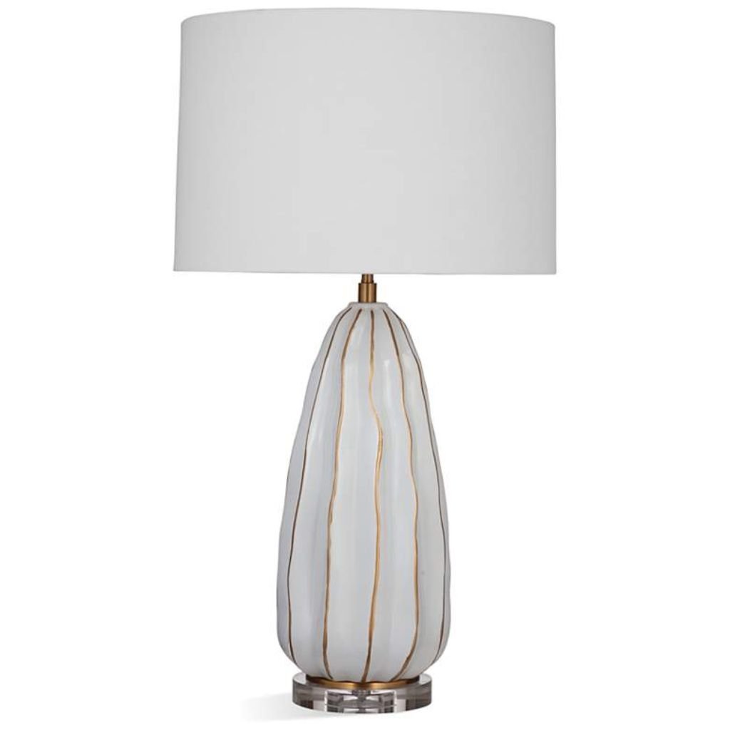 1 MODERN STYLED WHITE TABLE LAMP