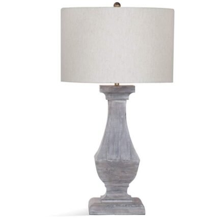 FRENCH COUNTRY STYLED GRAY TABLE LAMP