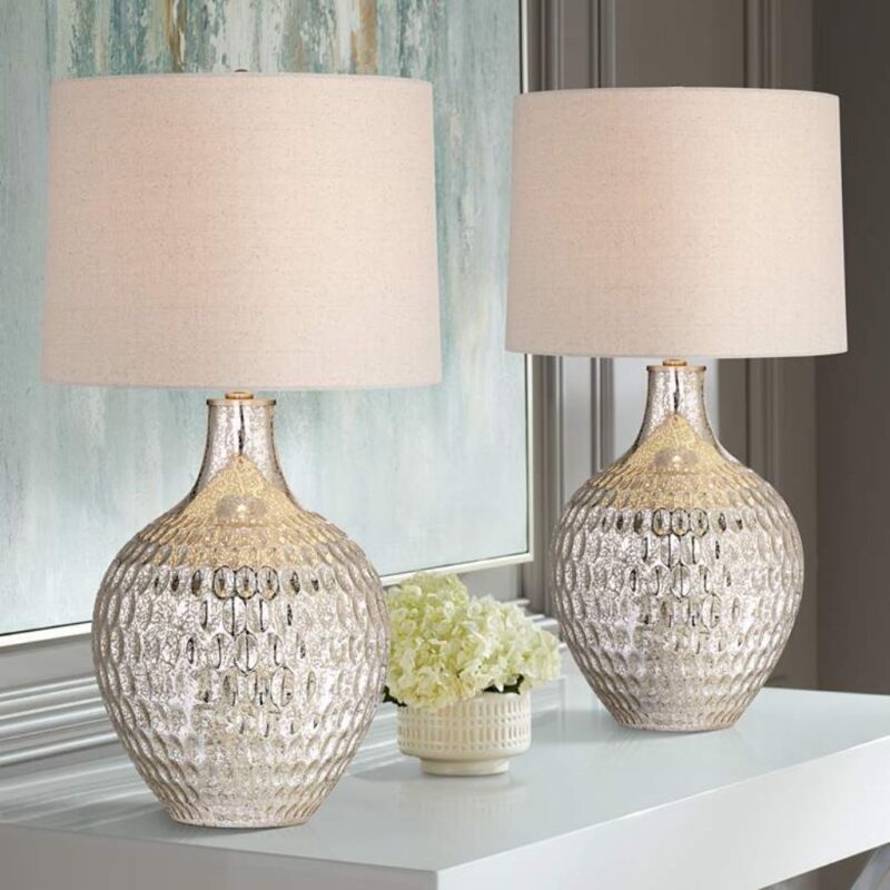 MODERN LUXE MERCURY GLASS TABLE LAMP