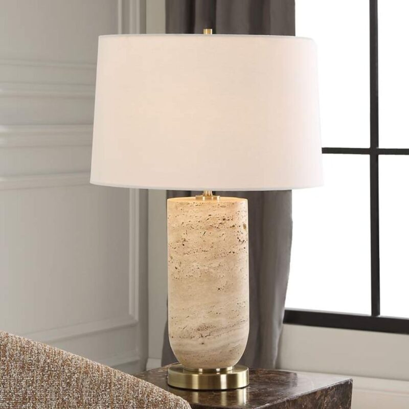 UTTERMOST AUBREY NATURAL TRAVERTINE TABLE LAMP