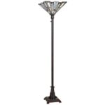 TIFFANY STYLE TORCHIERE FLOOR LAMP