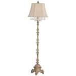 FRENCH CRYSTAL CANDLESTICK FLOOR LAMP