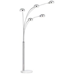 POSSINI MARBLE CHROME MODERN ARC FLOOR LAMP