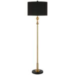 HARLOWE BLACK AND GOLD FLOOR LAMP