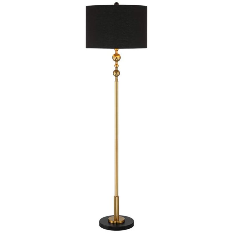 HARLOWE BLACK AND GOLD FLOOR LAMP