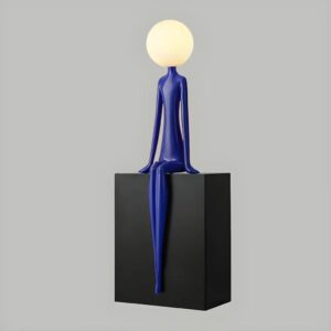 ABSTRACT RESIN LED FLOOR LAMP BLUE