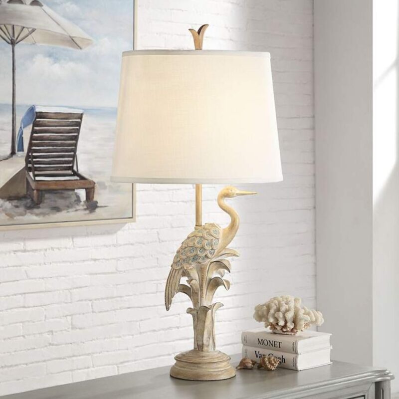 FORTY WEST COASTAL HERON BIRD TABLE LAMP