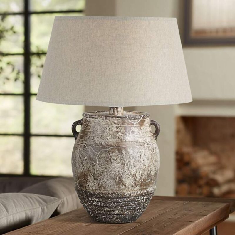 CODY WEATHERED HYDROCAL JUG TABLE LAMP