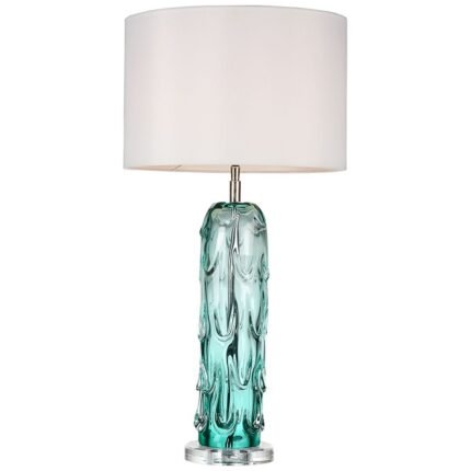 WATER FALL GLASS BLUE TABLE LAMP