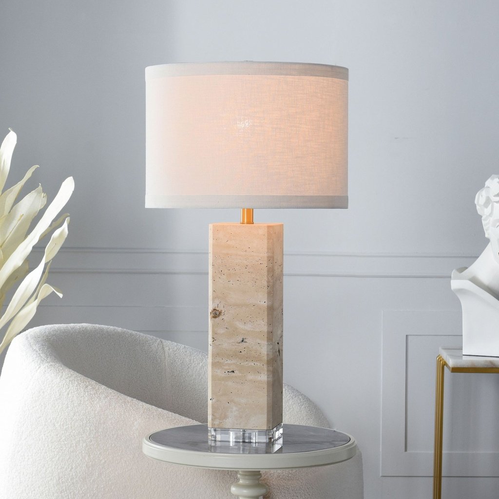 188_image2 AUGUSTUS HIGH TRAVERTINE BEIGE TABLE LAMP
