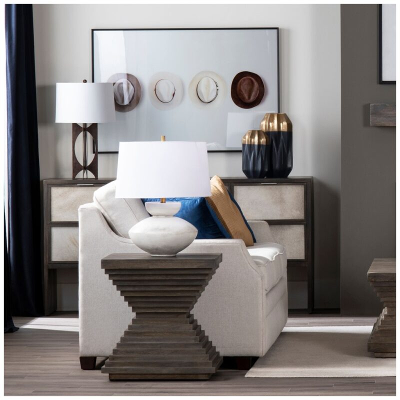 ASHTON HIGH WHITE ORB TABLE LAMP