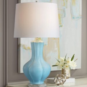 SKY BLUE PORCELAIN VASE TABLE LAMP