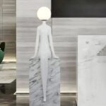 ABSTRACT RESIN LED FLOOR LAMP WHITE