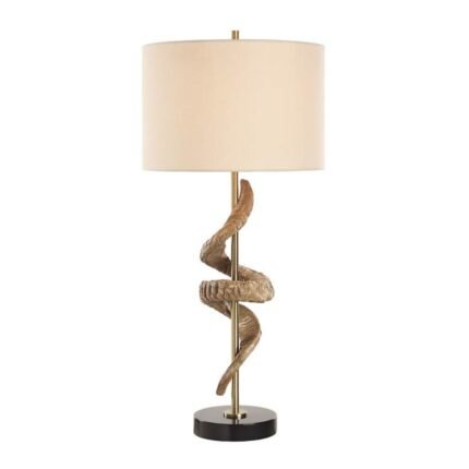 ANTIQUE BRASS TABLE LAMP