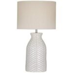 WHITE CREAM TERRACOTTA TABLE LAMP