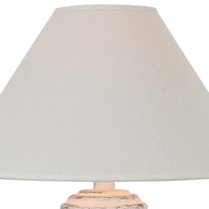 WHITE WASHED RUSTIC SOUTHWEST STYLE LED TABLE LAMP