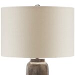 MORSE OXIDIZED NICKEL ALUMINUM TABLE LAMP