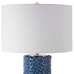 DEEP INDIGO BLUE CERAMIC TABLE LAMP